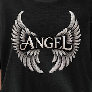 Angel Wings Graphic T-Shirt: Feathered Angelic Design