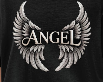 Angel Wings Graphic T-Shirt: Feathered Angelic Design