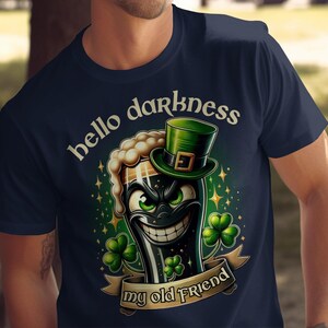 Funny St Patrick's Day T-Shirt: Guinness Lover Shamrock Graphic Tee image 4