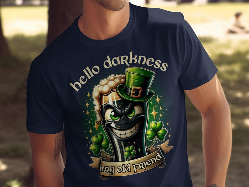 Funny St Patrick's Day T-Shirt: Guinness Lover Shamrock Graphic Tee image 4