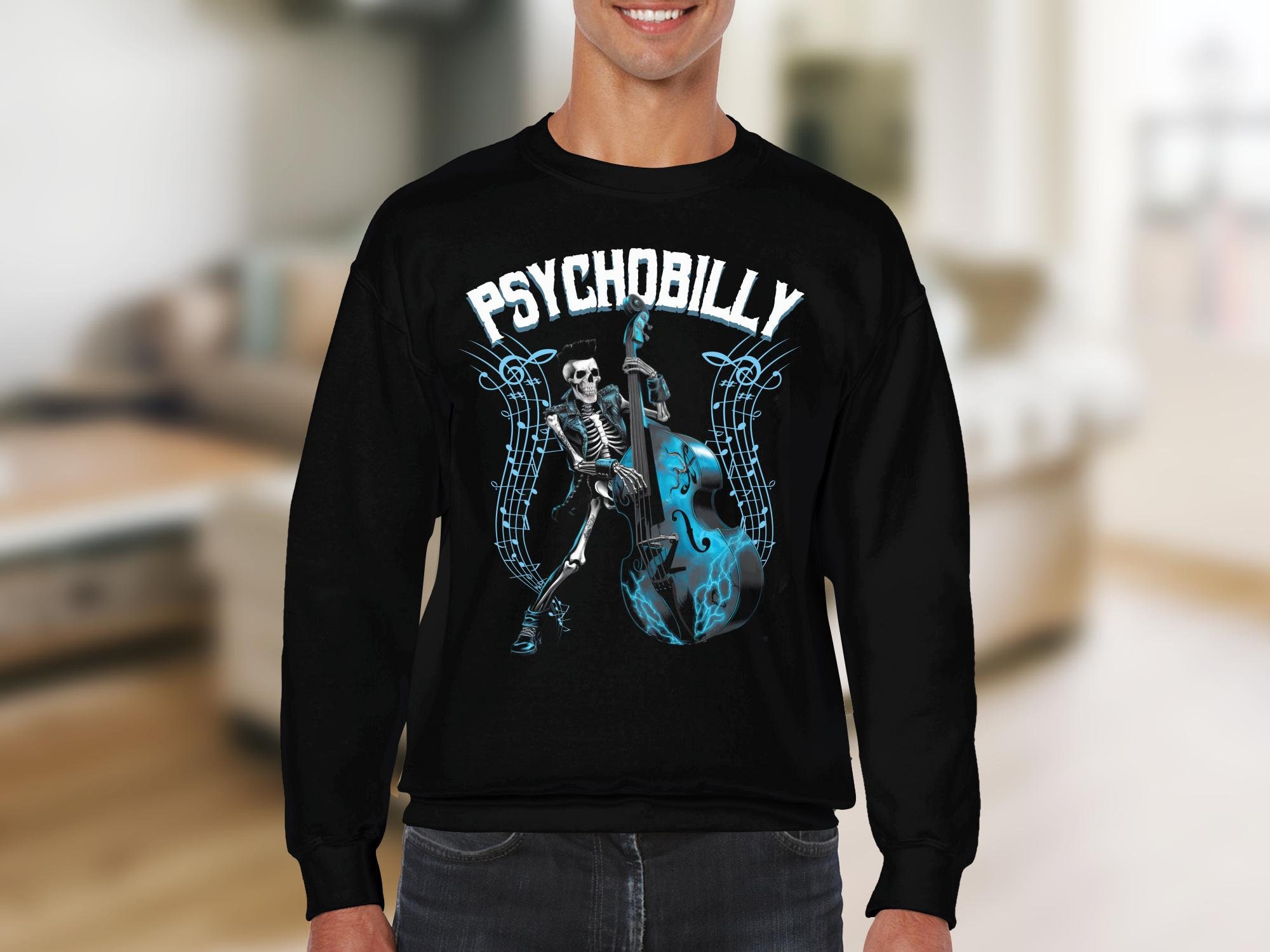 サイコビリー スケルトン アップライトベース Tシャツ：ロカビリー