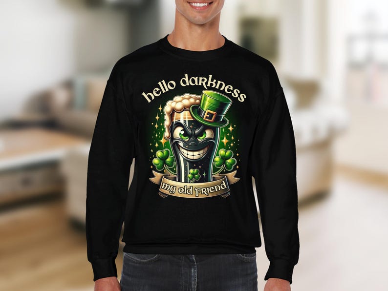 Funny St Patrick's Day T-Shirt: Guinness Lover Shamrock Graphic Tee image 9