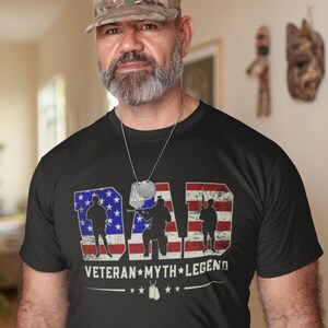 Dad, The Veteran, The Myth, The Legend Tee, Gift For Him, Military deadest, Military Gifts, Veteran Gift, Retirement Gift, Dad Gift