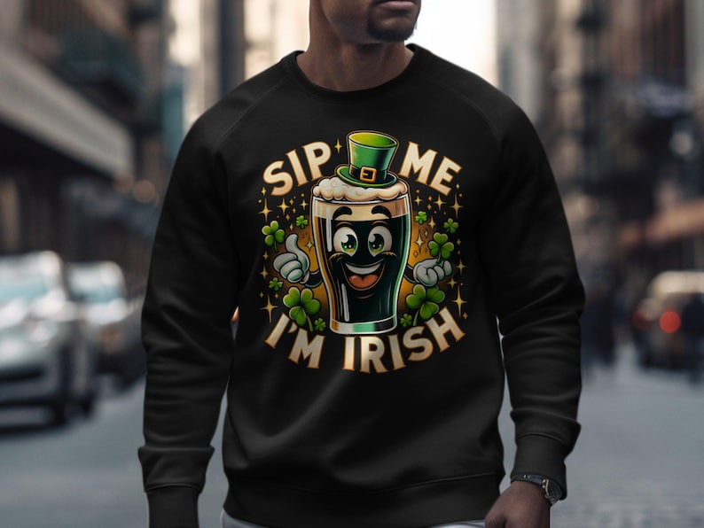 Sip Me I'm Irish T-Shirt: Funny St. Patrick's Day Guinness Tee image 4