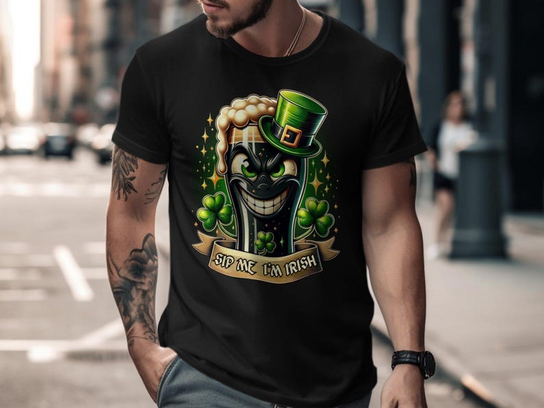 Funny Guinness St. Patrick's Day T-Shirt: Sip Me I'm Irish image 3