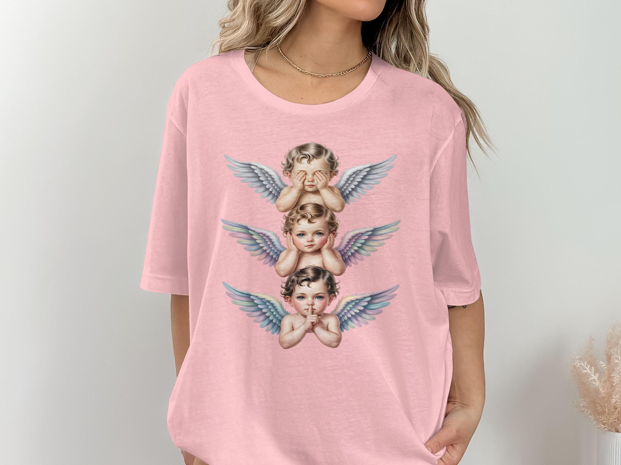 三賢天使Tシャツ：聞け、見ろ、言わざる、邪悪な天使 - Etsy 日本