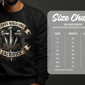 Three Nails One Sacrifice Sweatshirt, Christian Graphic Pullover, Religious Faith Sweater, Inspirational Jesus Shirt Gift