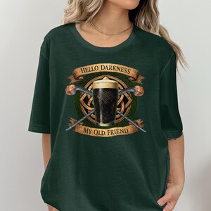 Hello Darkness My Old Friend Shirt, Funny Beer T Shirt, Drinking Lover Gift, Humor Tee, Novelty Graphic Top, Party Outfit, Alcohol