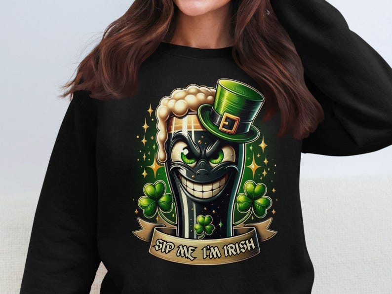 Funny Guinness St. Patrick's Day T-Shirt: Sip Me I'm Irish image 7
