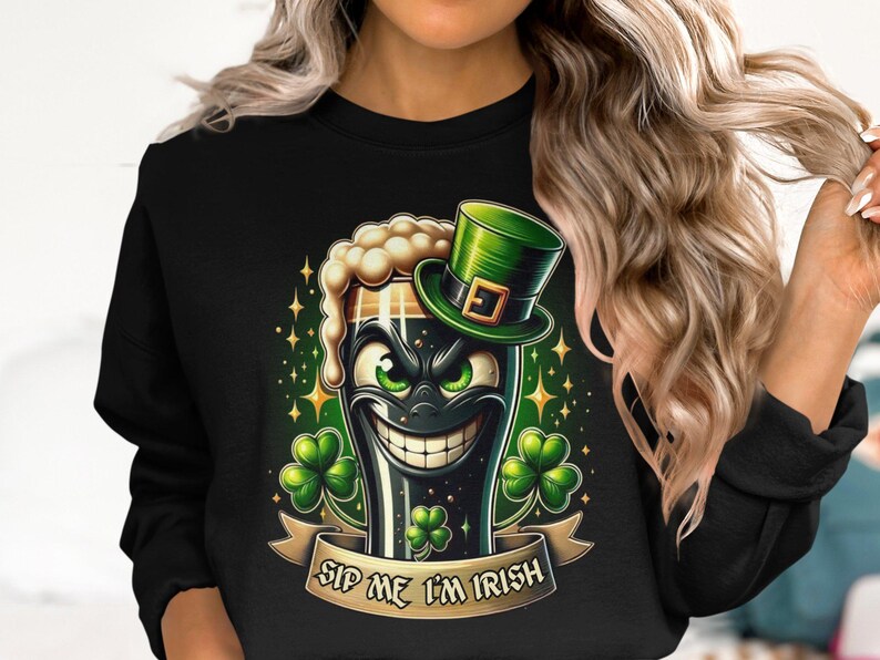 Funny Guinness St. Patrick's Day T-Shirt: Sip Me I'm Irish image 5