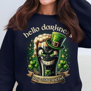 Funny St Patrick's Day T-Shirt: Guinness Lover Shamrock Graphic Tee image 8