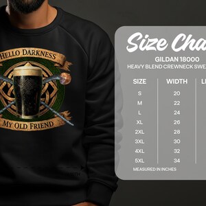 Hello Darkness My Old Friend Sweatshirt, Funny Beer Lover Crewneck, Unique Graphic Heavy Blend Unisex Pullover, Gift for Him or Her
