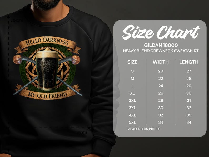 Hello Darkness My Old Friend Sweatshirt, Funny Beer Lover Crewneck, Unique Graphic Heavy Blend Unisex Pullover, Gift for Him or Her