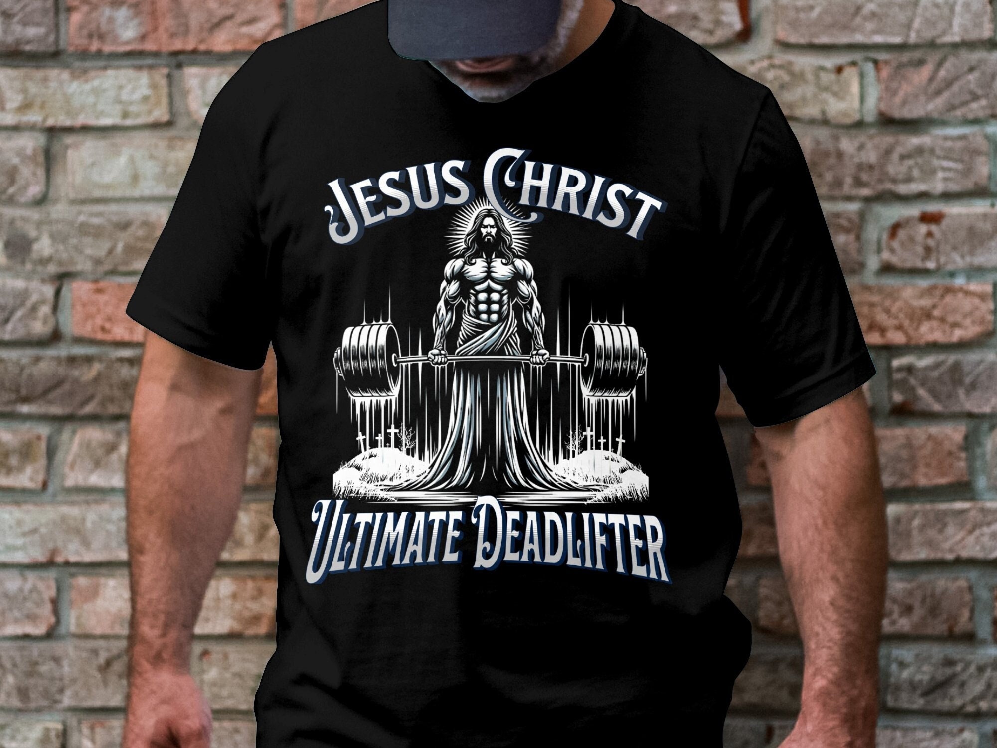 ジーザス・クライスト・デッドリフターTシャツ：クリスチャン 