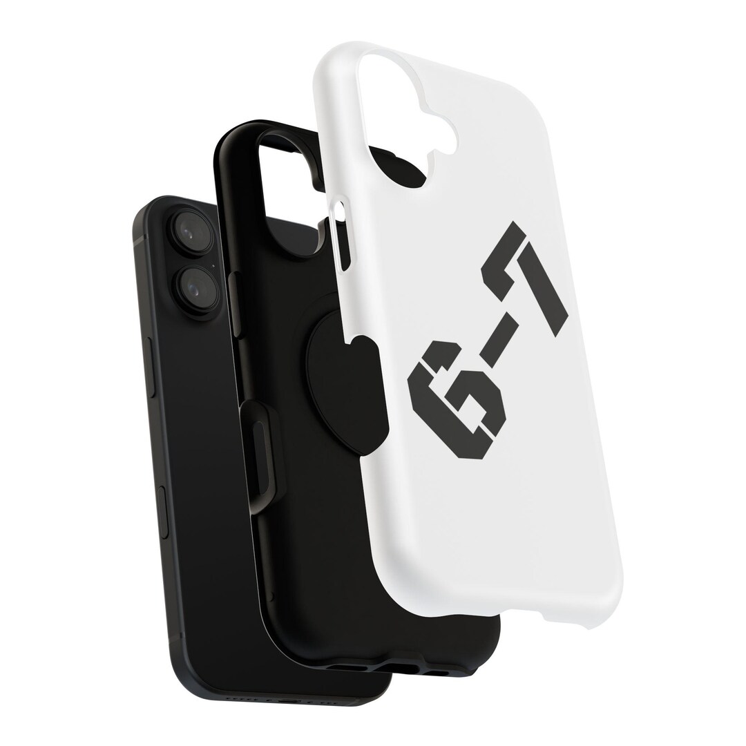 6-7 Number Stencil Phone Case | Impact-resistant iPhone Case - Etsy