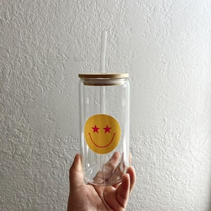 Smiley Face Glass Cup