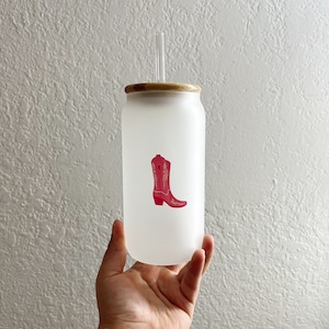 Cowgirl Boot Glass Cup