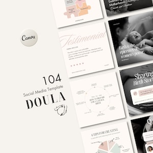 Doula Instagram Vorlagen, Geburtsschulungsinhalte, Geburtshelfer Social Media Posts, Doula Branding, Vorlage instagram bildung