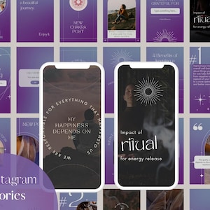 Spiritual Instagram Posts | Energy healing Instagram Templates | Affirmations Instagram Posts | Instagram Stories Template | Instagram Feed