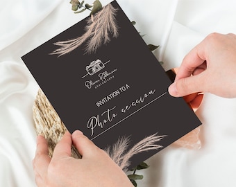 Photography Gift Certificate Template, Invitation for Photo Session, Photography Gift Card, Gift Card Templates, Printable gift certificate