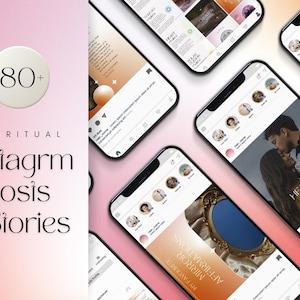 Spiritual Instagram Posts | Chakras Instagram Templates | Affirmations Instagram Posts | Instagram Stories Template | Instagram Feed
