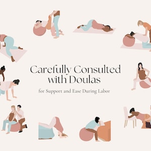 Labour Positions Flashcards, for doulas, midwives, pregnant ladies, Hypnobirthing classes prints, Labour and natural birth, prenatal classes, active labour movements, doula meditation, birth position flash cards, black doula birth assistance, postpartum, doula tools, labor position cards