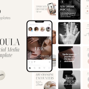 Doula Social Media Posts Templates, PostPartum Doula Content, Doula Marketing, Facebook, Birth ENG, Baby Posts, Doula Training Instagram