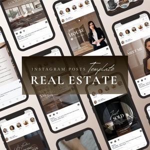 De ultieme sociale media voor onroerend goed | Sjabloon gemaakt in Canva | Vastgoedmarketing| Instagram-feed voor onroerend goed | Relatie | Carrouselpost