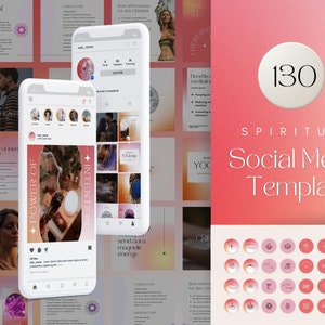 Spirituele Social Media Template Bundel, Spirituele Canva Template, Instagram Stories Template, Hoogtepunten Covers, Witchy Instagram Templates