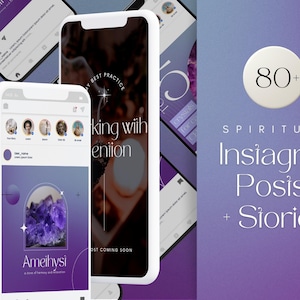 Spiritual Instagram Posts | Chakras Instagram Templates | Affirmations Instagram Posts | Instagram Stories Template | Instagram Feed