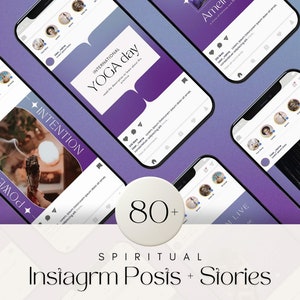 Spiritual Instagram Post Templates | Energy Healing Instagram Templates | Engagement Posts | Yoga | Spiritual Coach Instagram | Social Media