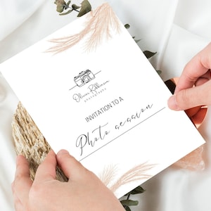 Modèle de chèque-cadeau pour photographe, invitation pour une séance photo, carte-cadeau photographie, modèles de cartes-cadeau, chèque-cadeau imprimable