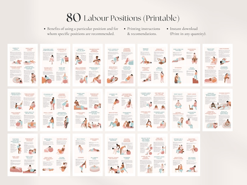 Labour Positions Flashcards For Doulas Midwives Pregnant Ladies labour-positions-flashcards-for-doulas-midwives-pregnant-ladies