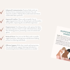 Labour/labor Positions Printable Flashcards, Childbirth Education Tool ...