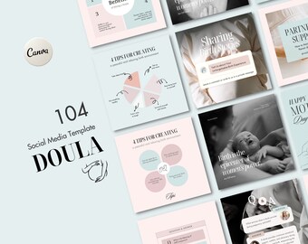 Doula Social Media-sjablonen, Verloskundige Inhoudsideeën, Doula Instagramverhalen, Geboortewerker Hoogtepunten Covers, PostPartum Doula Inhoud Idee