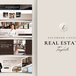 Real Estate Facebook Cover Template, Facebook Relator Cover Photos, Social Media Banner, Instant Download, Real Estate Agent Facebook Banner