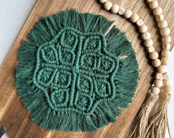 Large Boho Woven Macrame Fringe Mandala Coaster Small Placemat Coffee Table Decor Doily Plant Trivet