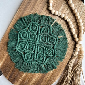 Large Boho Woven Macrame Fringe Mandala Coaster Small Placemat Coffee Table Decor Doily Plant Trivet