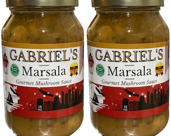 Marsala Sauce Gourmet Restaurant Quality Mushroom Wine Sauce  All Natural Fresh Ingredients Gabriel's brand