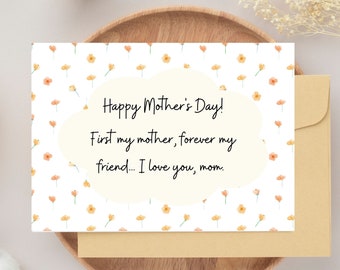 Mother's Day Card Mother's Day Printable Card Blank - Etsy