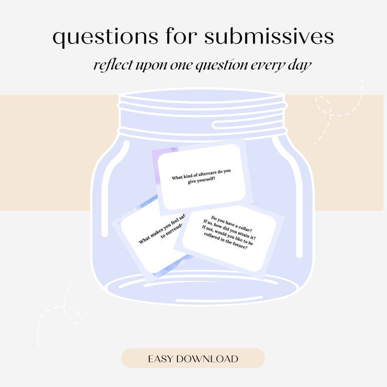 Questions for Submissives / Printable / BDSM Journal Prompts / D/s Relationship / Self ...