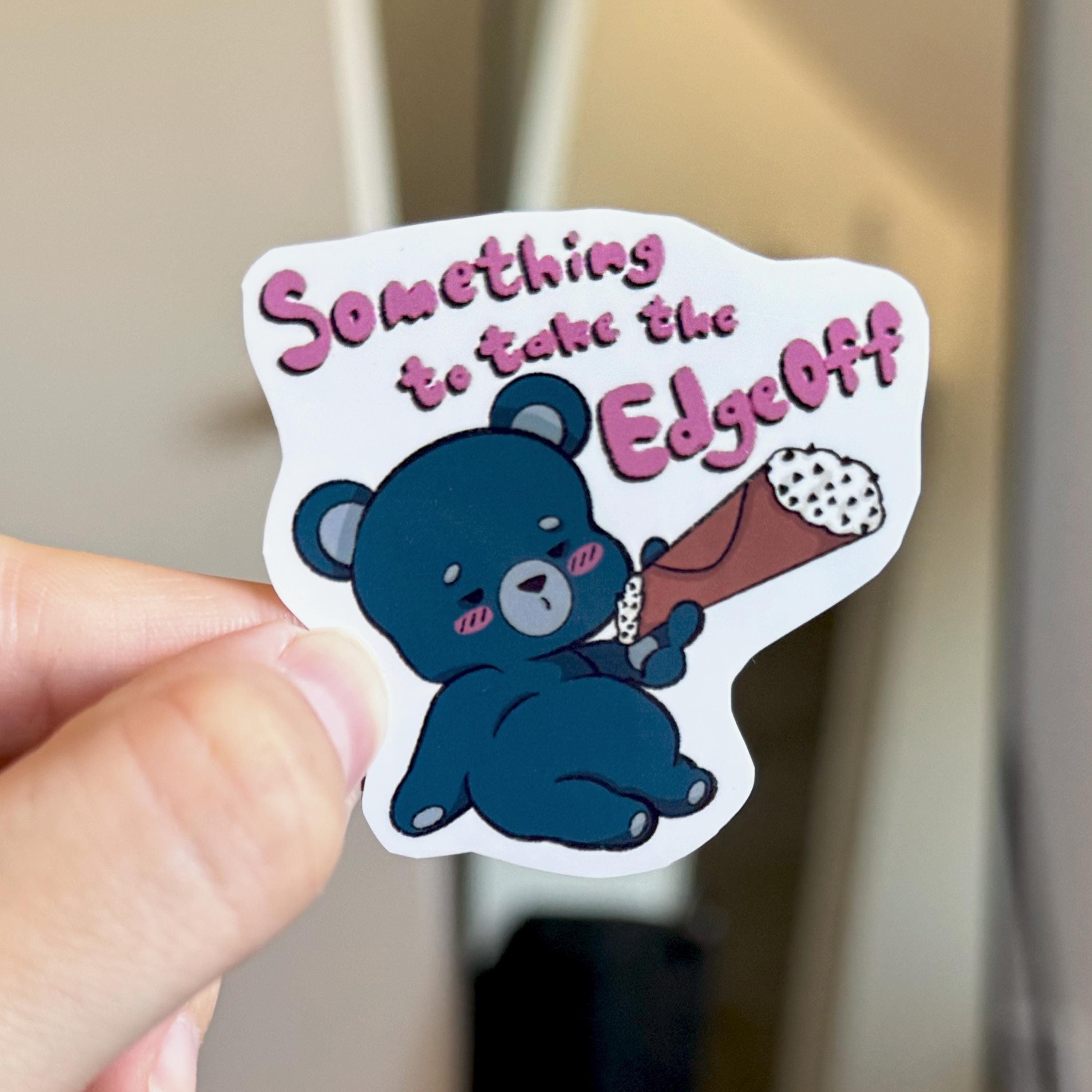Cannoli Bear Meme Vinyl Sticker | Cartoon Art One-sided Glossy Vinyl ...