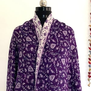Unisex Yak Wool Blend Shawl/Throw,Reversible Purple Heart Design Soft Meditation Blanket,Study/Travel Blanket,TibetanShawl,High Quality Gift