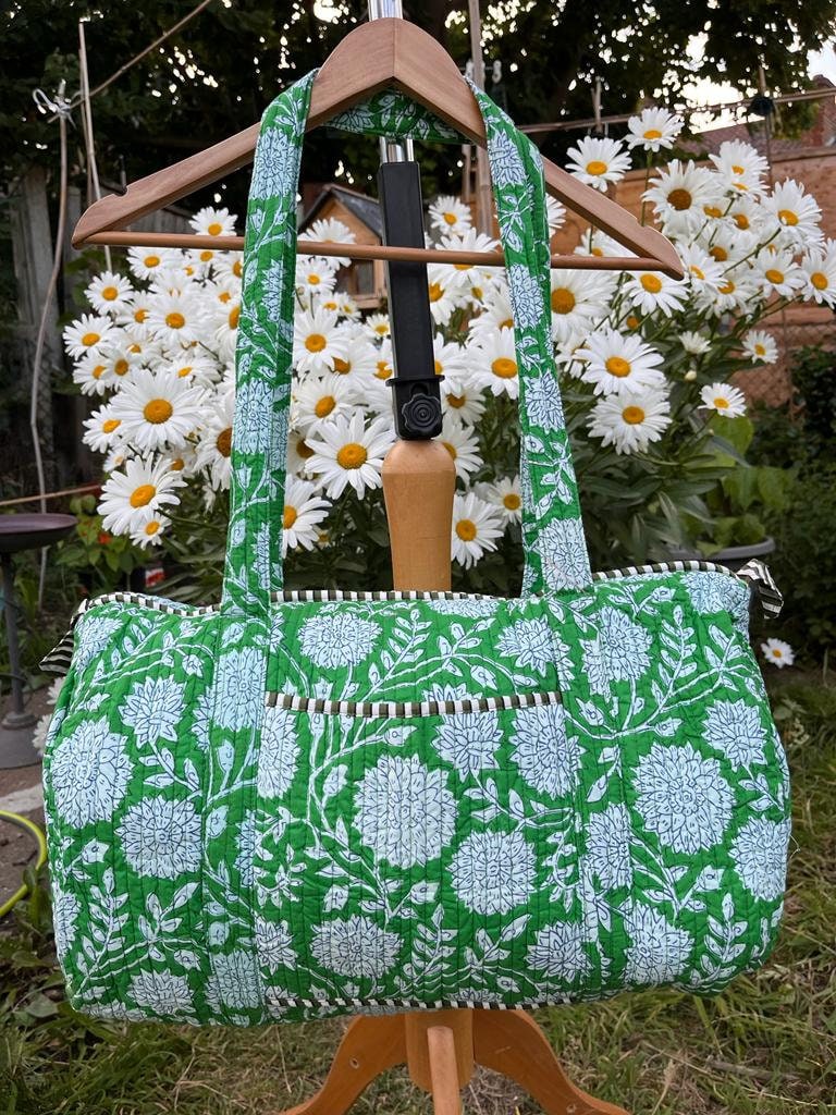 Quilted duffle bags Etsy