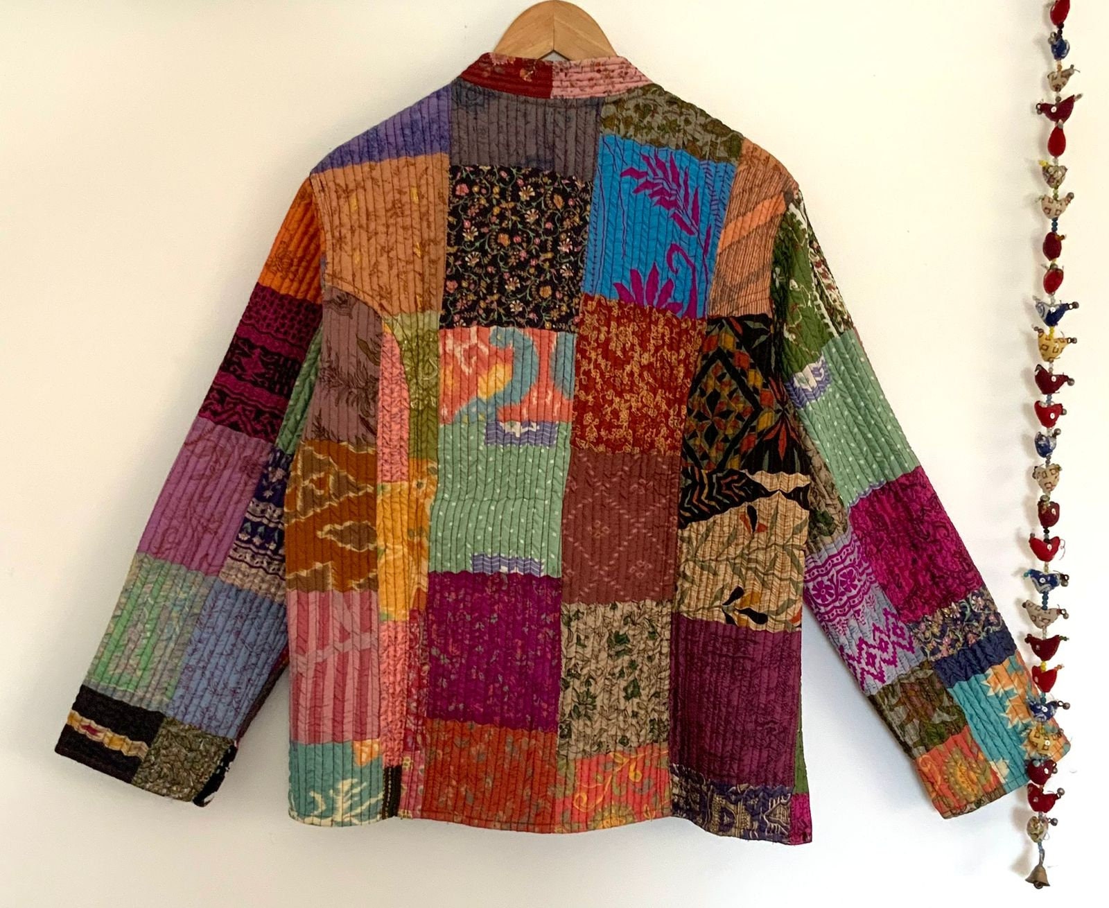 Beautiful Multi Pure Silk Handmade Patchwork Cotton