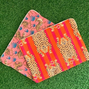 15&quot;-16”-17&quot; Laptop Waterproof Protector/Sleeve,100%  Pure Cotton Block Print Quilted Handmade Laptop Pouch,Macbook Air Cover/Sleeve