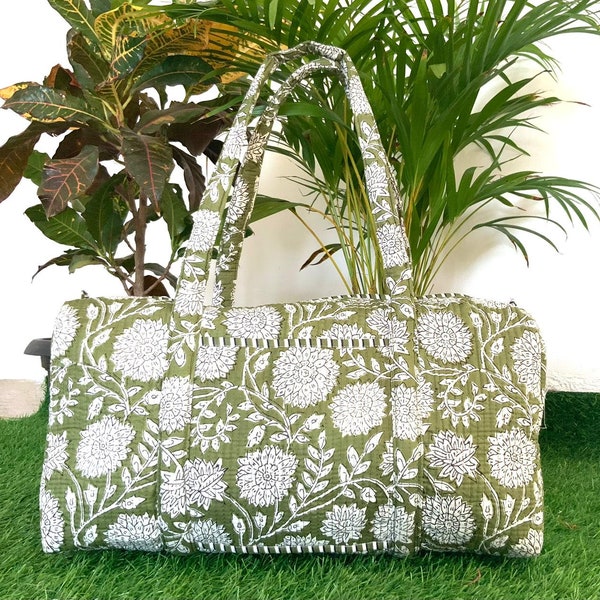 Yellow - Handcrafted Quilted Cotton Hand Bag 33