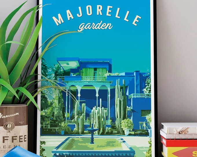 MAJORELLE gardens poster I YSL I Marrakech I Morocco