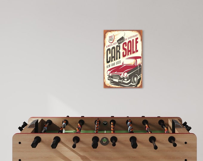 Metal plate CAR SALE I garage I 1962