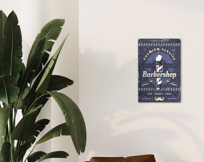 Metal plaque BARBER SHOP I Barber I Beard I Hairdresser